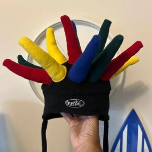 Vintage Mental Hellraiser Spikey Snowboarding Ski Hat